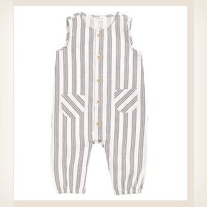 Firsts by Petit Lem Sleeveless Striped Playsuit - EUC
